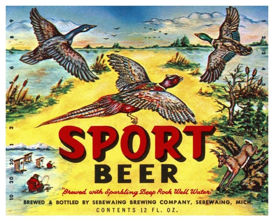 "Sport Beer" Digital Paper Print by Vintage Booze Labels, 24"x20"