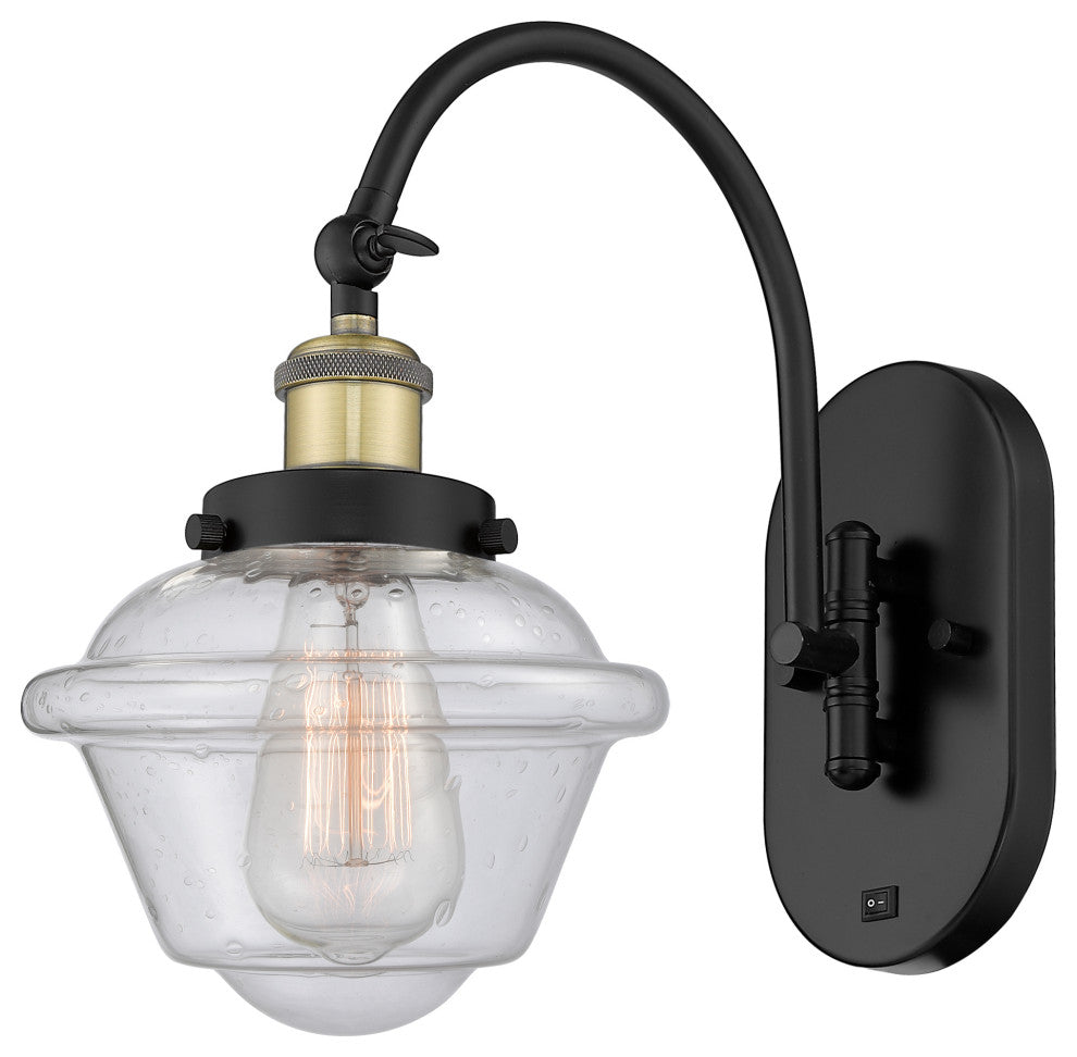 Innovations 918-1W-BAB-G534-LED Oxford 1 Light Sconce, Black Antique Brass