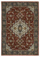 Augustus Oriental Medallion Red/ Blue Indoor Area Rug, Red, 6'7"x9'6"