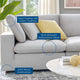 Loveseat Sofa, Velvet, Gray, Modern, Living Lounge Hotel Lobby Hospitality