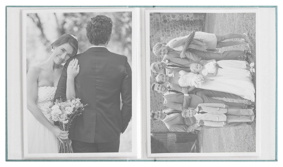 Cydney Set of 4 Fabric Photo Albums, Teal 40 Photos