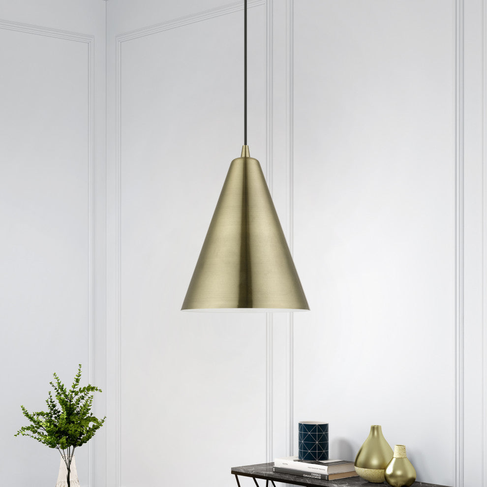 Livex Lighting 1 Light Antique Brass Pendant