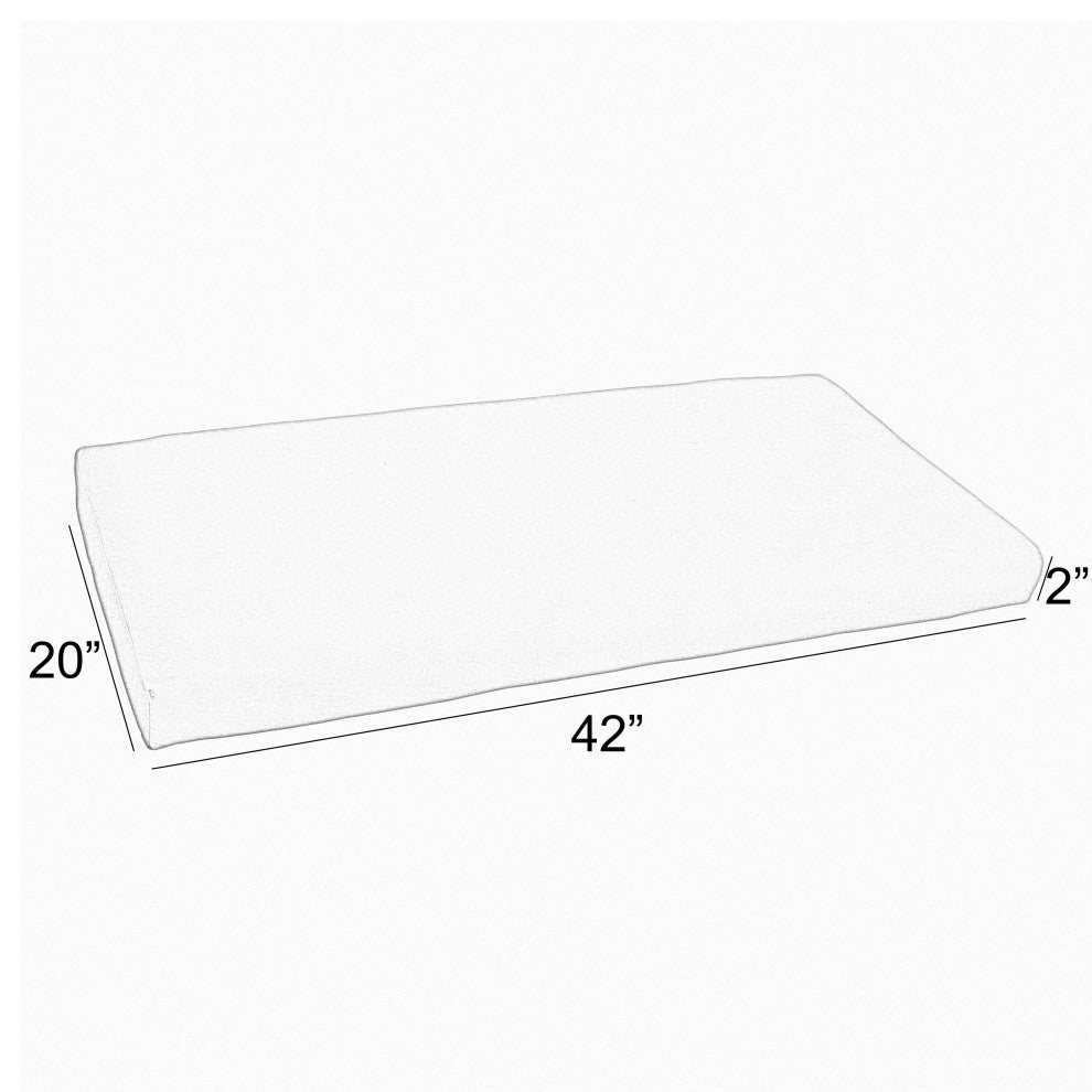 Noble Gray Preview Lagoon Outdoor/Indoor Bench Cushion 42"x20"x2"