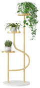 42.5" Tall Metal Plant Stand 3 Tier Modern Corner Ladder Planter in Gold