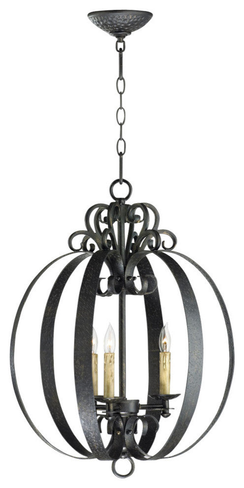 Cyan Design Three Light Julian Pendant, Hammered Bronze