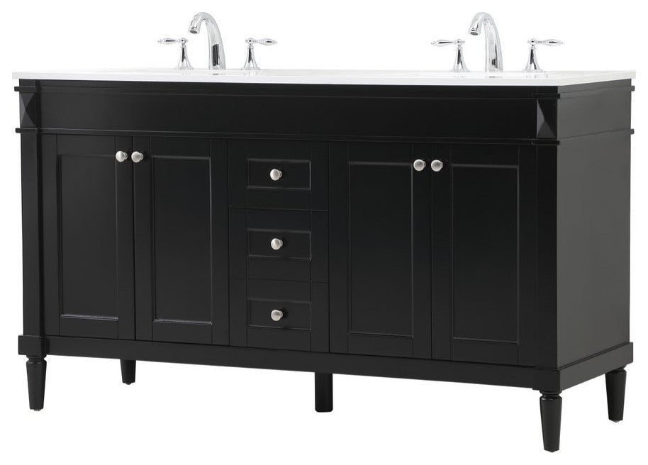 Home Living 21" Transitional Black-Light Bathroom Vanity