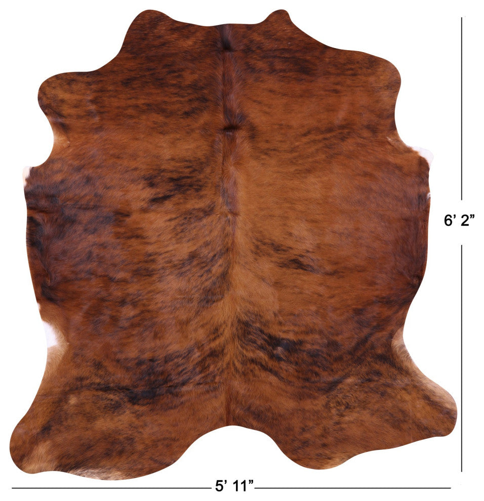 Natural Cowhide Rug 6' 2" X 5' 11" C1945