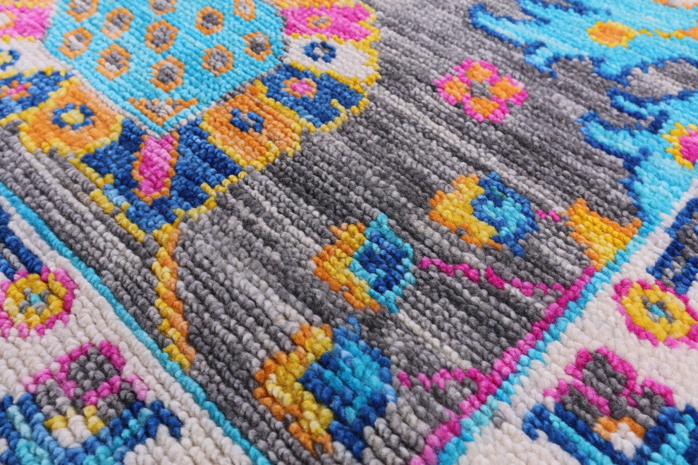 Turkish Oushak Handmade Wool Rug 8' 3" X 9' 7" - Q15670