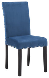 Balmforth Nailhead Velvet Upholstered Side Dining Chairs (Set of 2), Blue