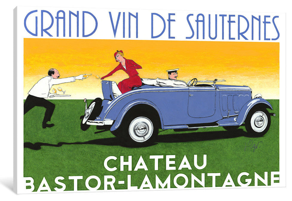 "Cabriolet" by Jean-Pierre Got, Canvas Print, 26"x18"