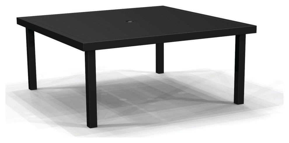 Solid Top 44" Square Chat Table, Black Night