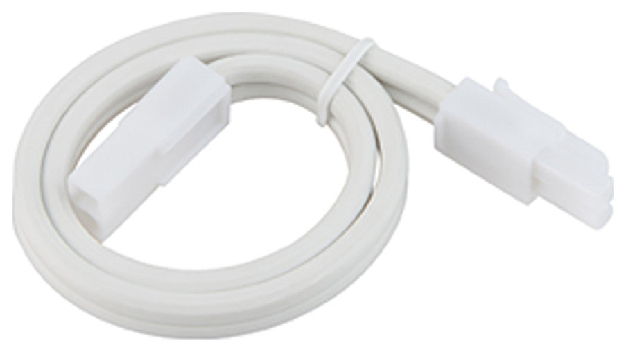 Extension Joiner Cable for Line Voltage Puck Light, White, 12"