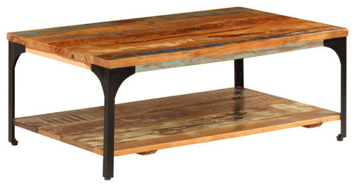 vidaXL Coffee Table End Table with Storage Side Table Solid Reclaimed Wood