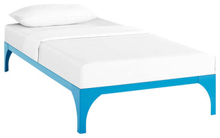 Ollie Twin Bed Frame, Light Blue