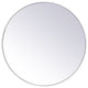 Elegant MR4845WH Metal Frame Round Mirror 45", White