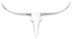 Longhorn Wall Decor Large Silver