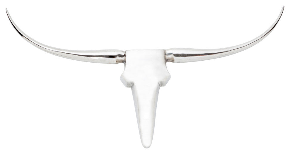 Longhorn Wall Decor Large Silver