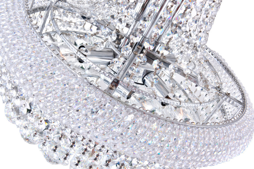 Empire 8 Light Down Chandelier With Chrome Finish
