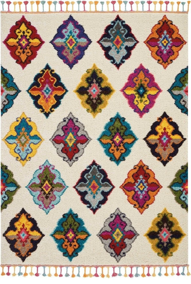 Nourison Moroccan Casbah Ivory/Multicolor Area Rug, 3'11"x6'