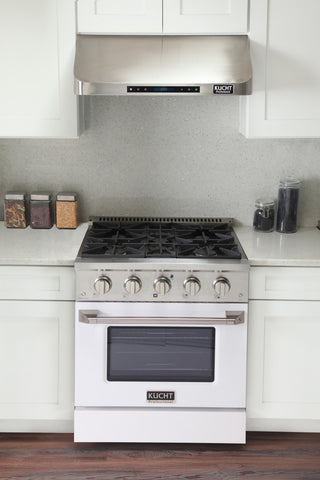 KUCHT Pro-Style 30" 4.2 cu. ft. Range, White, Natural Gas