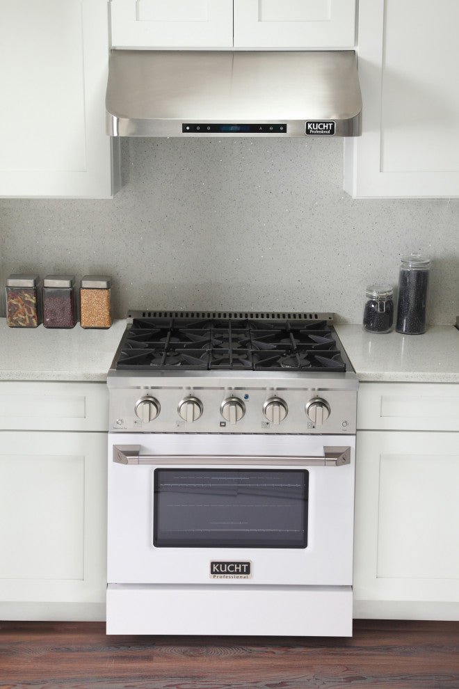 KUCHT Pro-Style 30" 4.2 cu. ft. Range, White, Natural Gas