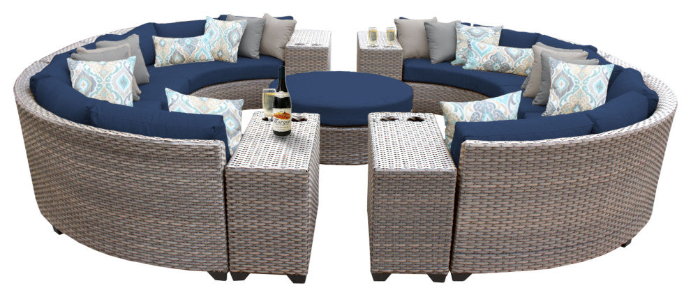 Florence 11 Piece Outdoor Wicker Patio Furniture Set 11b