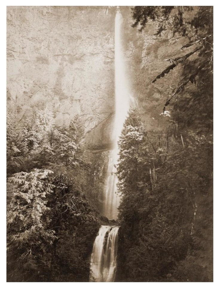 "Multnomah Falls, Columbia River, Oregon, 2500 feet., 1867" Paper Art, 20"x26"
