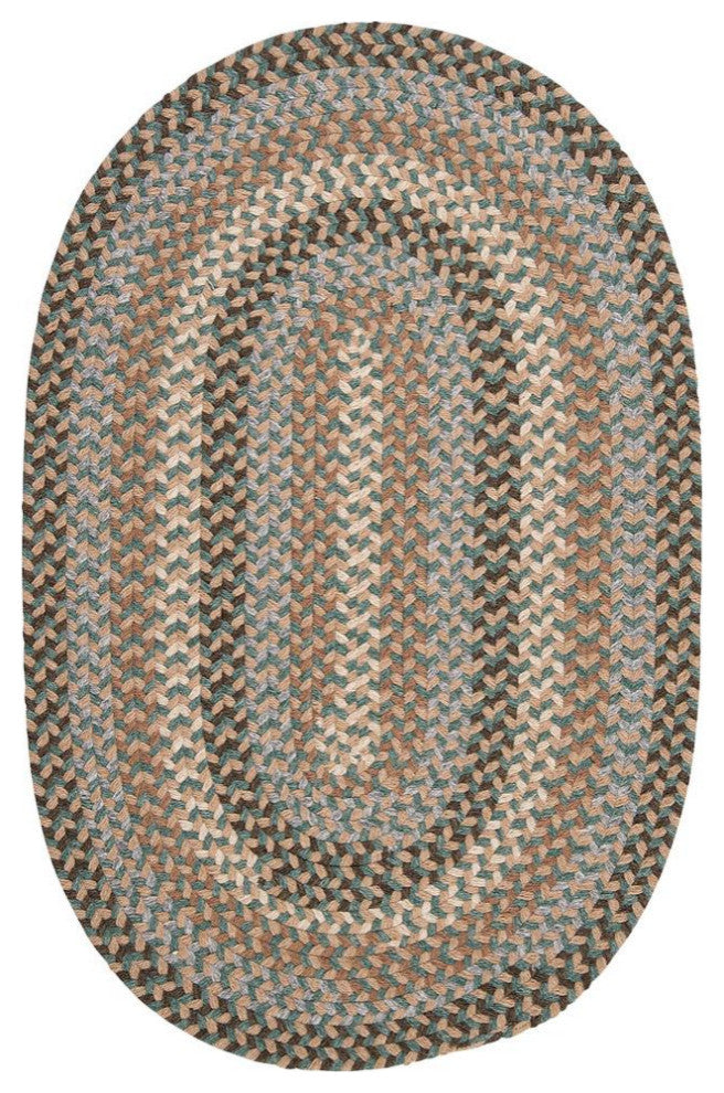 Colonial Mills Rug Boston Common Driftwood Teal Runner, Oval