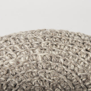 Bina Taupe Wool 4-Legged Stool