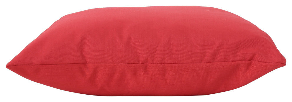 GDF Studio Kaffe Indoor Water Resistant Square Throw Pillow, Red, Set of 2