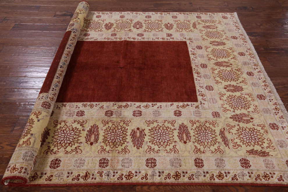 6' 3" X 7' 5" Chobi Peshawar Hand Knotted Wool Rug H9840