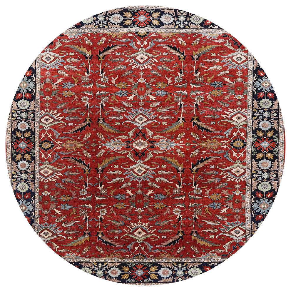 Ahgly Company Indoor Round Mid-Century Modern Area Rugs, 7' Round