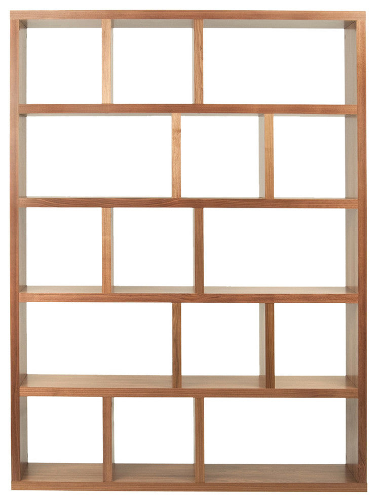 Berlin 5 Levels Bookcase, 150 cm., Walnut