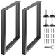 VEVOR 28 Inch Adjustable Furniture Legs Square Solid Steel Set of 2 Black