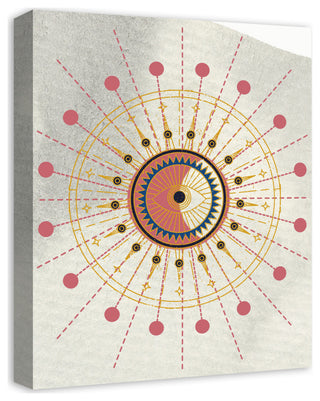 Evil Eye Watercolor 16"x20" Canvas Wall Art