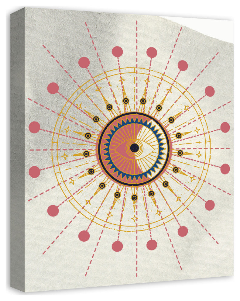 Evil Eye Watercolor 16"x20" Canvas Wall Art