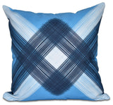 String Art, Geometric Print Outdoor Pillow, Blue, 18"x18"