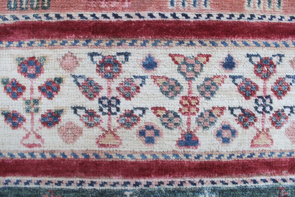 Khurgeen Fatma Red/Ivory Rug, 2'8x10'5