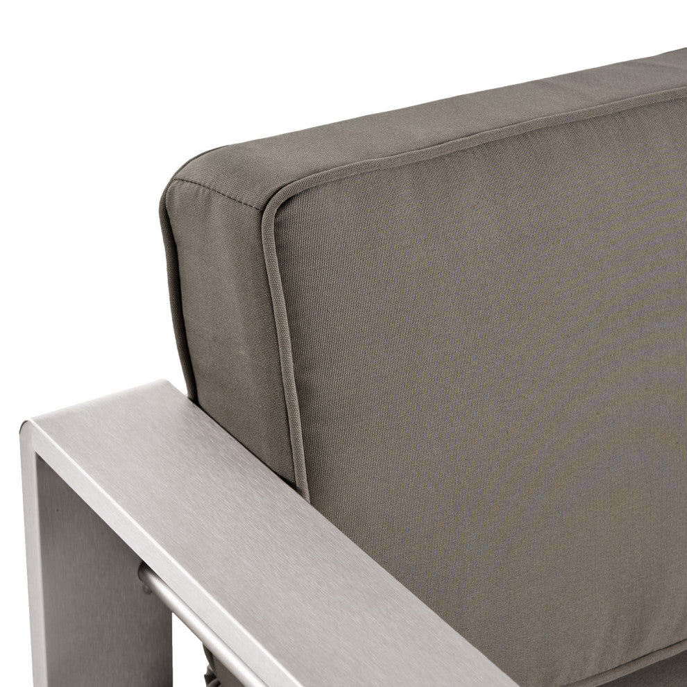 GDF Studio Edward Coral Outdoor Club Chair With Cushion, Set of 4, Canvas Navy
