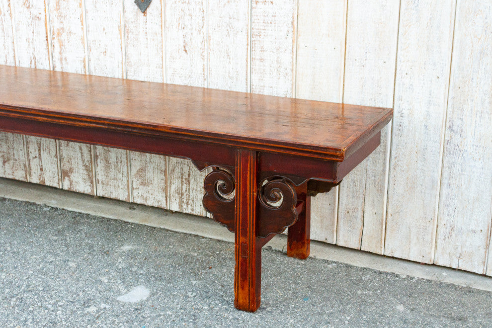 Charming Chinese Elm Ming Style Bench