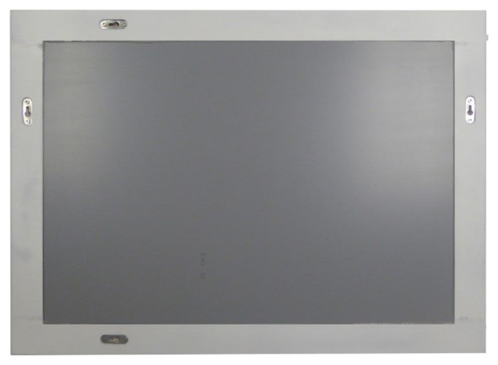 23" Wood Frame Mirror, Light Gray