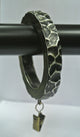2 1/2" Large Hammered Designer Curtain Rings, Antique Silver, Set of 4