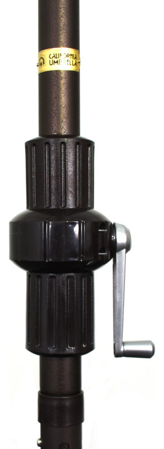 11' Aluminum Umbrella Collar Tilt Bronze, Pacific Blue