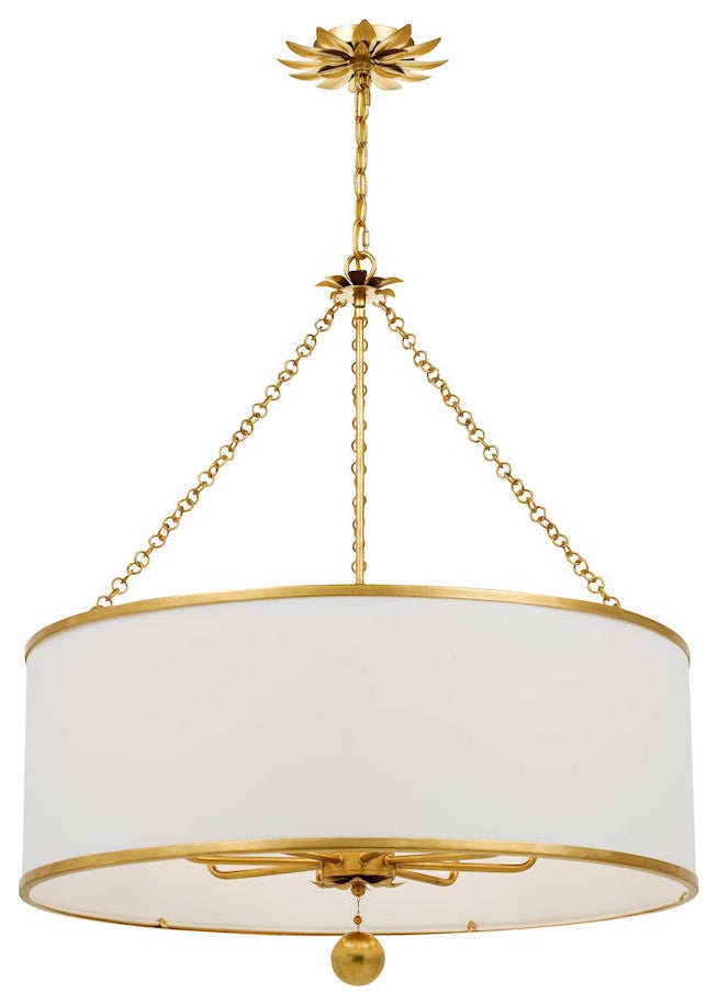 Crystorama Broche 8-Light Antique Gold Chandelier
