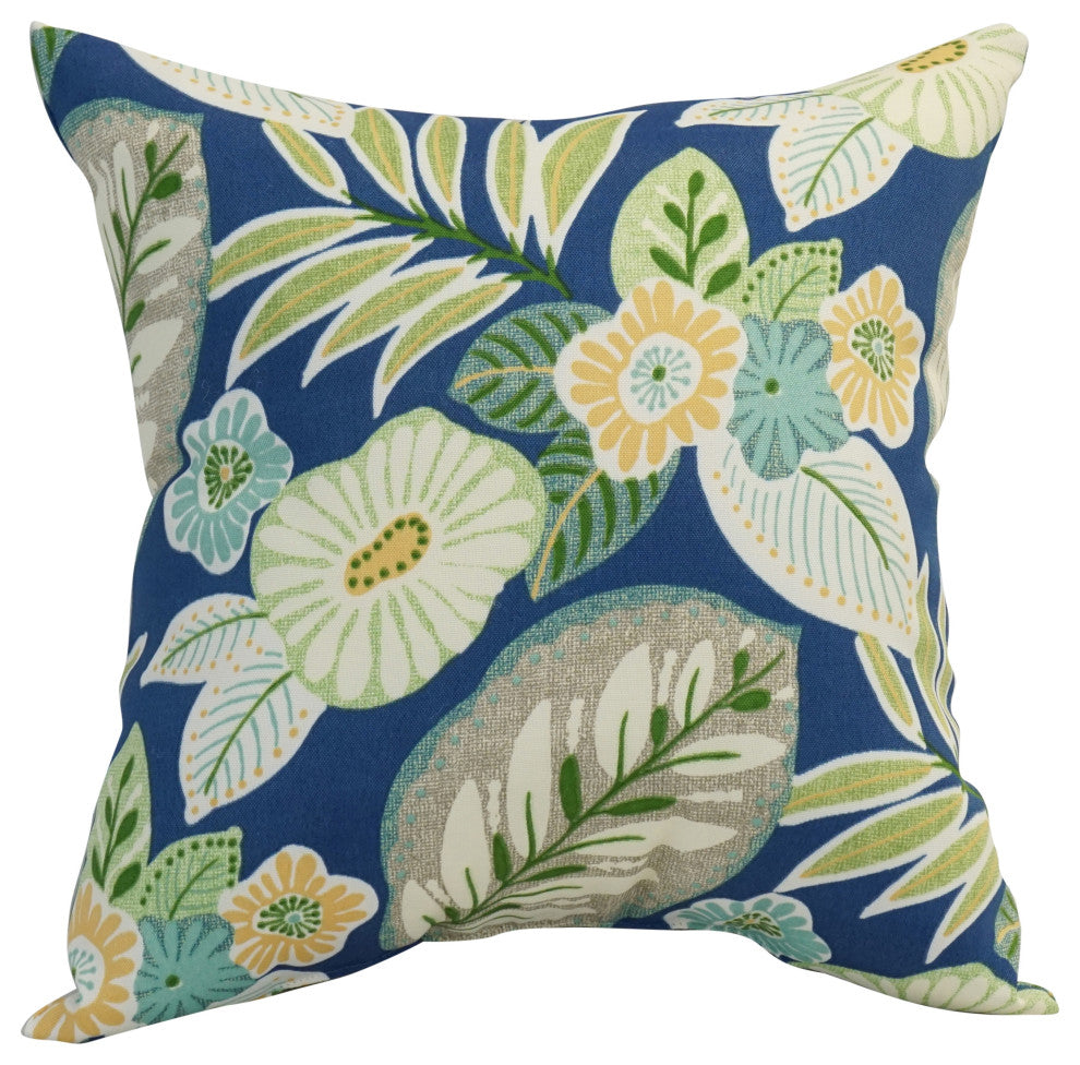 17" Square Polyester Outdoor Throw Pillows, Set of 4, Marlow Pool