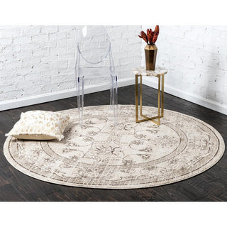 Rug Unique Loom La Jolla Ivory Round 6' 0 x 6' 0