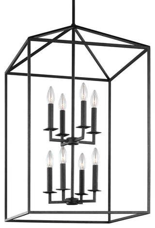 Generation Lighting 5115008 Perryton 8 Light 19"W Chandelier - Midnight Black