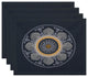 Stained Glass Geometric Print Placemat, Set of 4, Gray