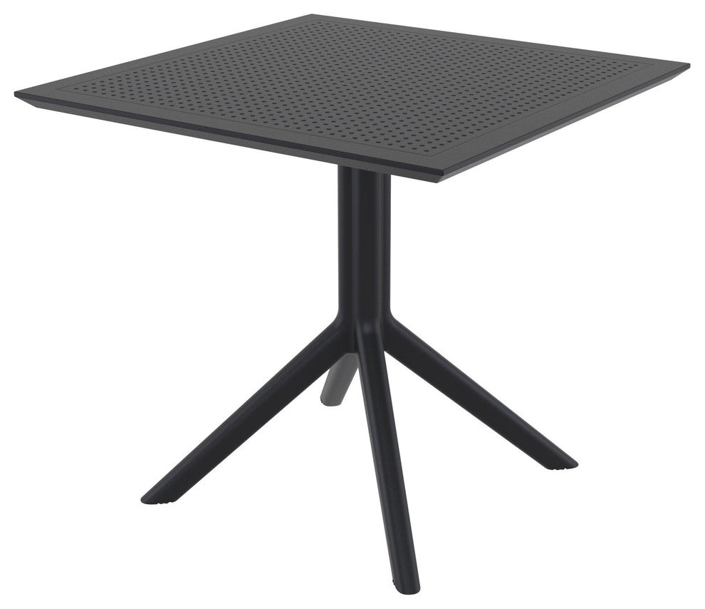 Compamia 31" Sky Square Table, Black