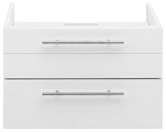 Lucera Wall Mount Vessel Sink Bathroom Cabinet, White, 24"